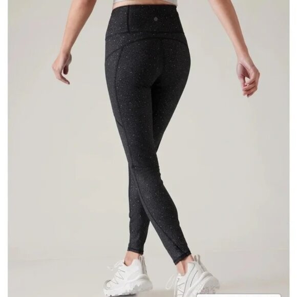 Athleta Black/Gray Reflective Rainier Leggings -- XL - Picture 2 of 6